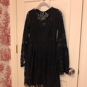 Vintage Free People Black Lace Dress - Size 4-6